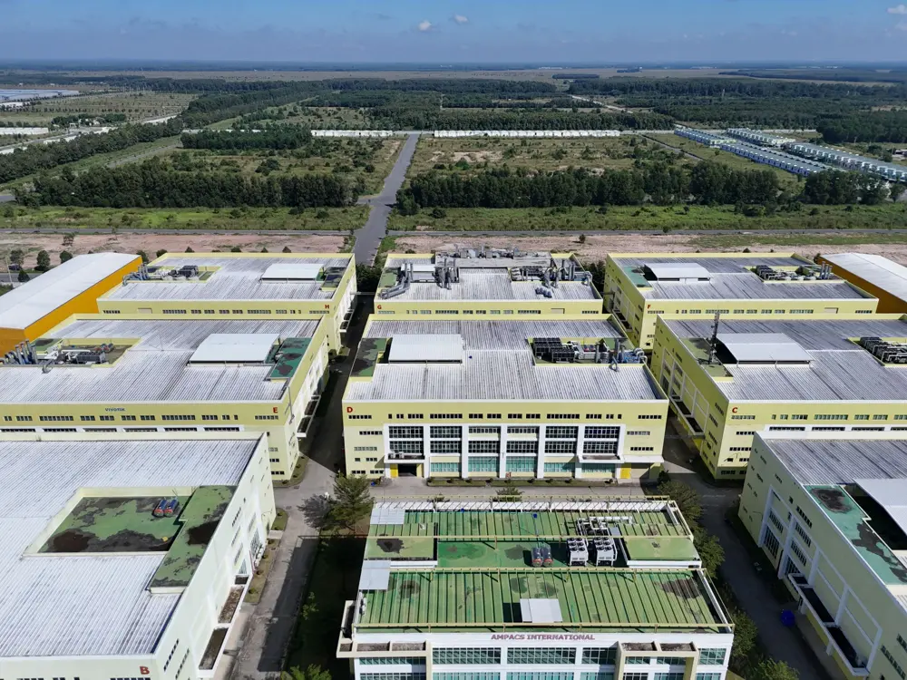 Aerial view of an industrial park in Binh Duong